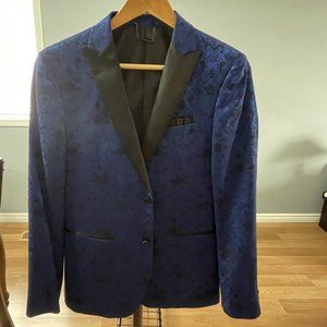 Lief Horsens Danemark 36R Blue and Black Blazer